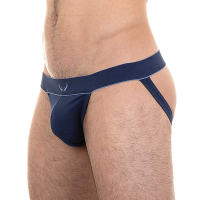 Jockstrap bleu foncé en coton recyclé - BLUEBUCK