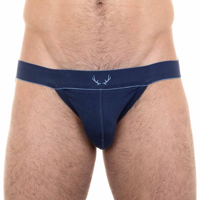 Jockstrap bleu foncé en coton recyclé - BLUEBUCK