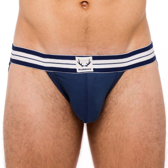 Navy blue jockstrap in organic cotton by BLUEBUCK