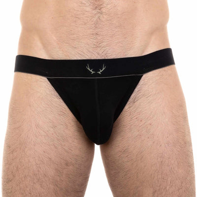 Jockstrap noir en coton recyclé - BLUEBUCK