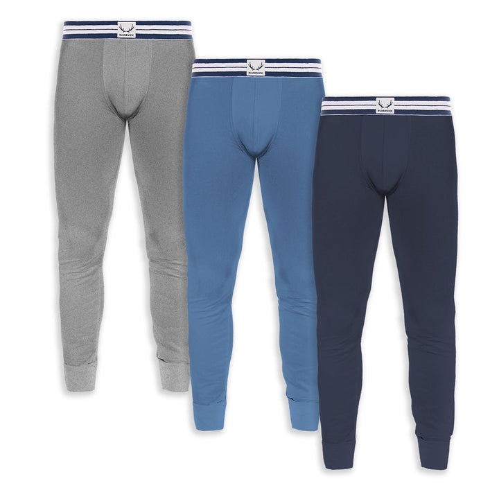Pack de 3 legging homme - gris et bleu - BLUEBUCK