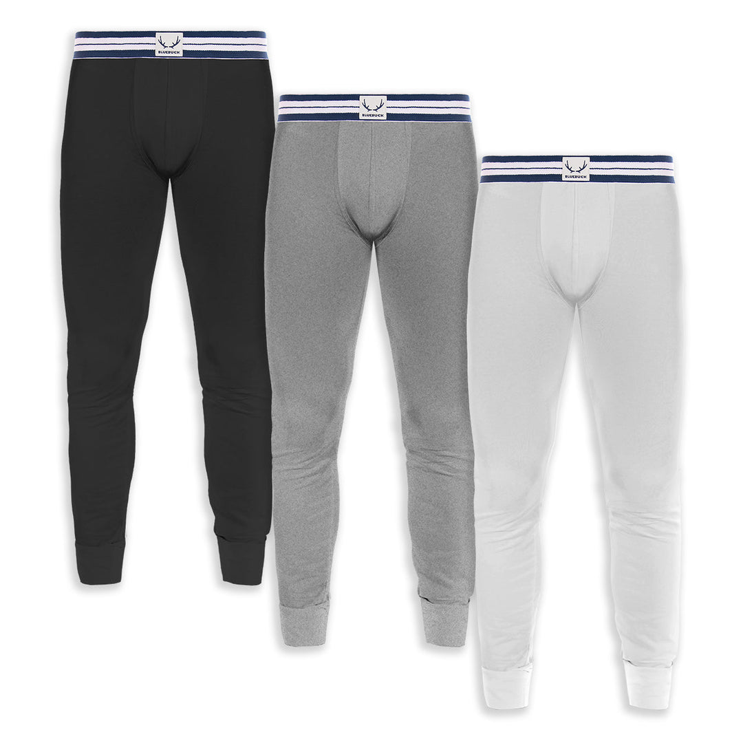 Pack de 3 legging homme - gris, noir & blanc - BLUEBUCK