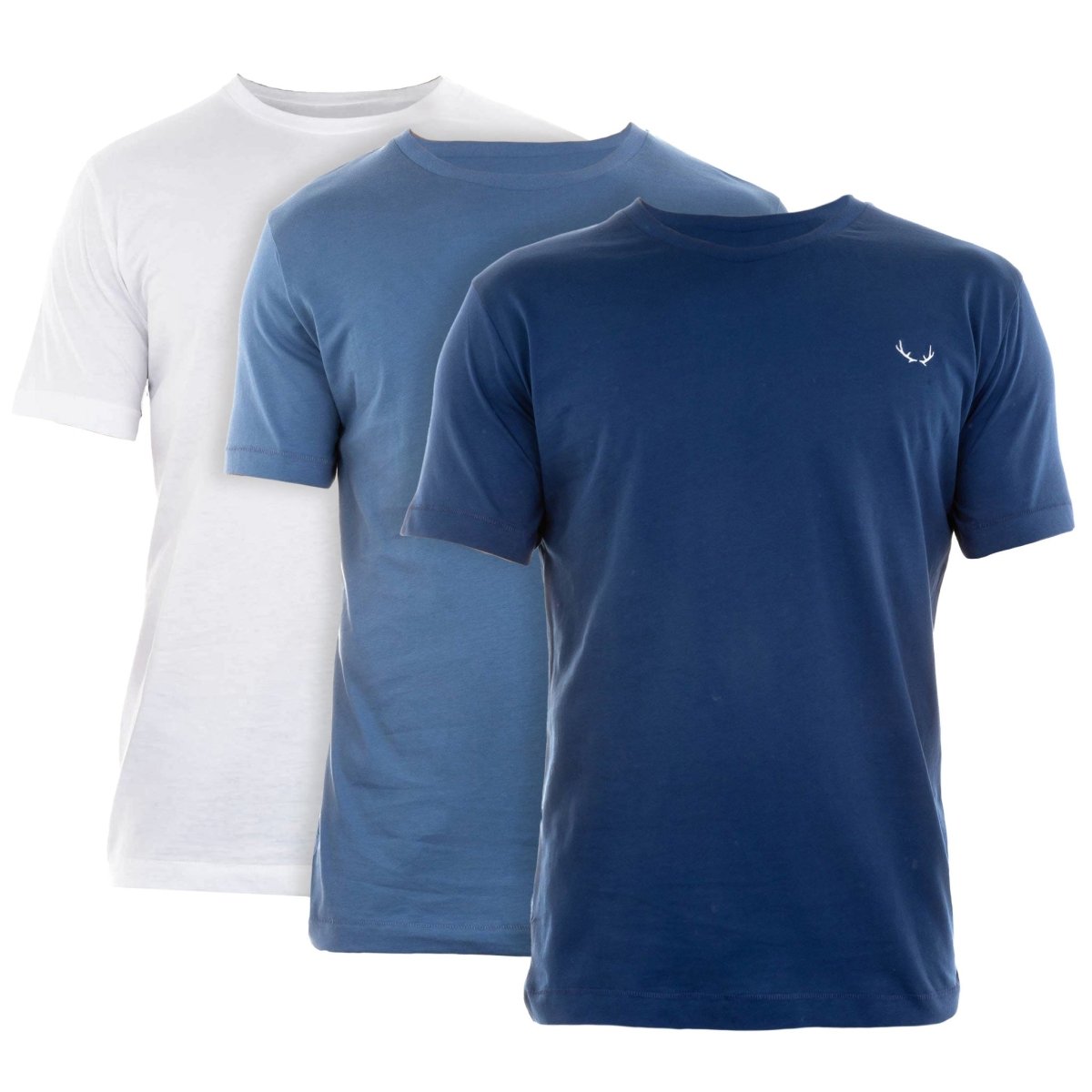 Pack de 3 T-shirts homme col rond en coton bio - BLUEBUCK