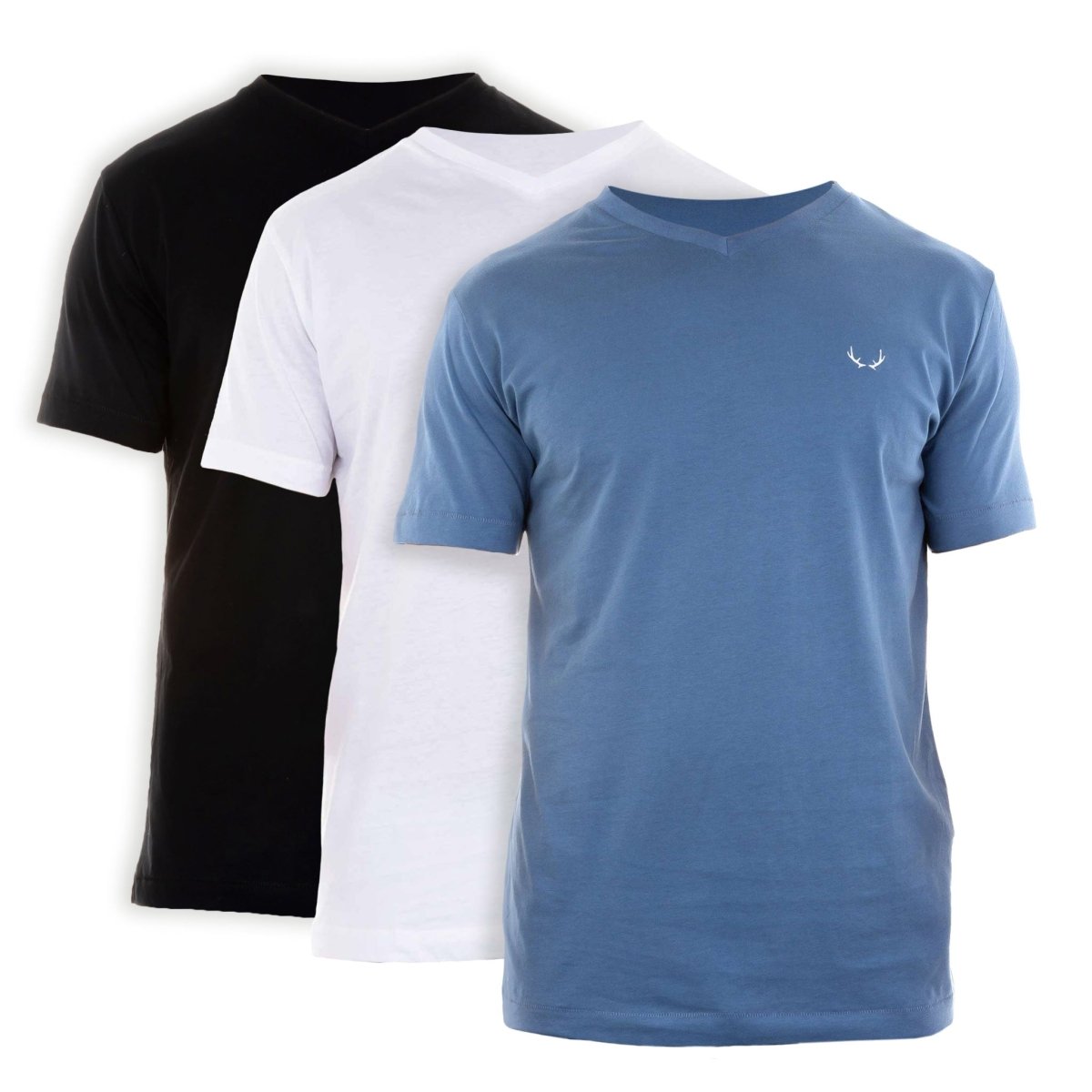 Pack de 3 T-shirts homme col V en coton bio - BLUEBUCK