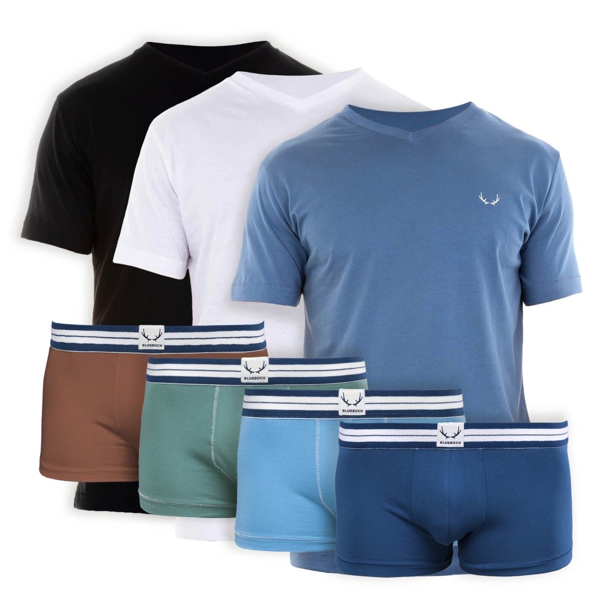 Pack de boxers et t-shirts homme coton bio - BLUEBUCK