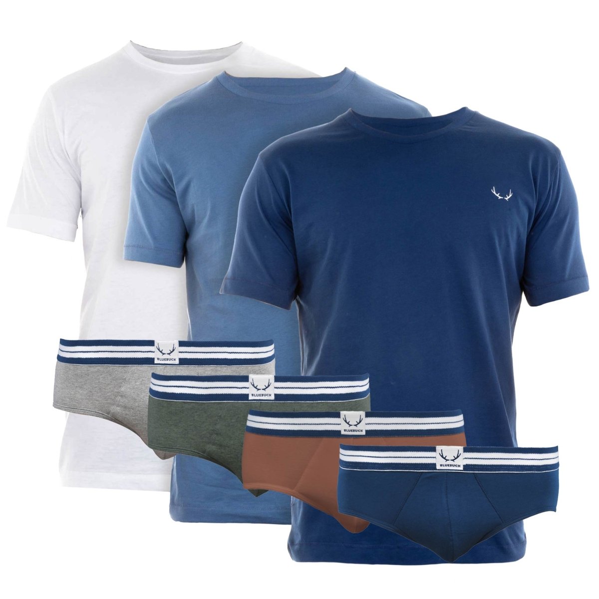 Pack de slips et t-shirts homme coton bio - BLUEBUCK