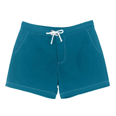 Short de bain homme bleu vert en polyester recyclé - BLUEBUCK