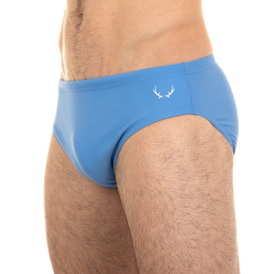 Slip de bain homme bleu azur en nylon recyclé - BLUEBUCK