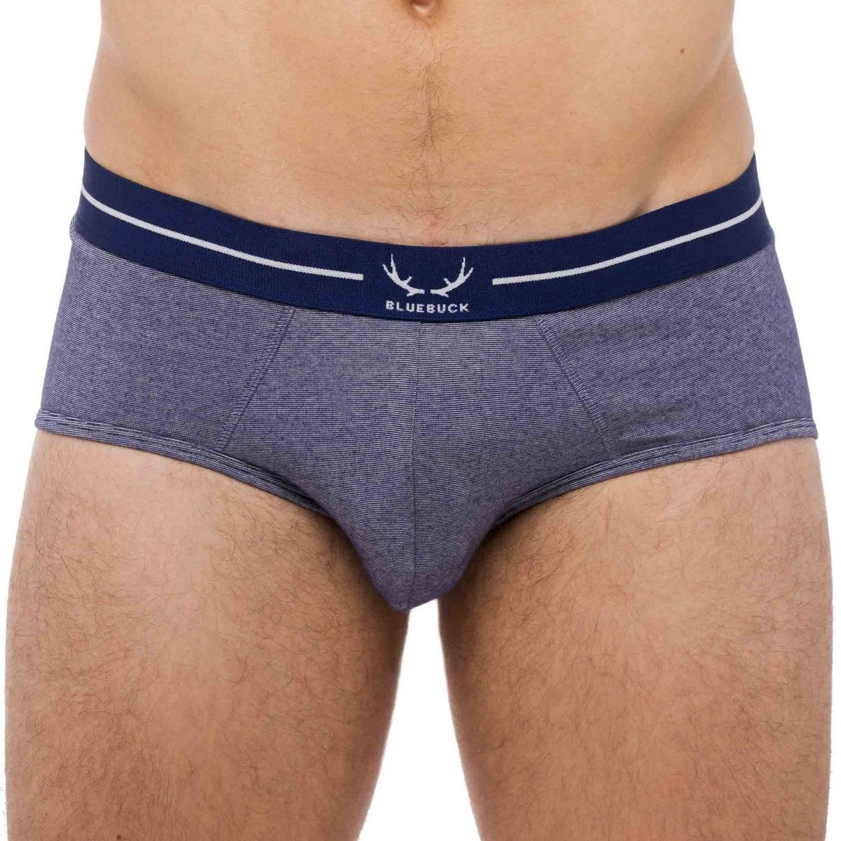 Slip homme bleu crépuscule en coton bio et seaqual - BLUEBUCK