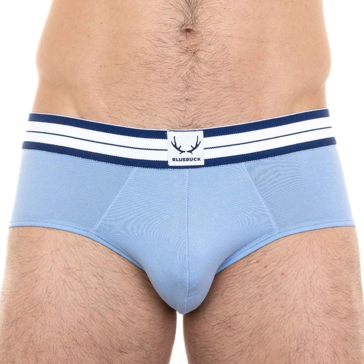Slip homme bleu glace en coton bio - BLUEBUCK