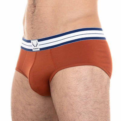 Slip homme rouge brique en coton bio - BLUEBUCK