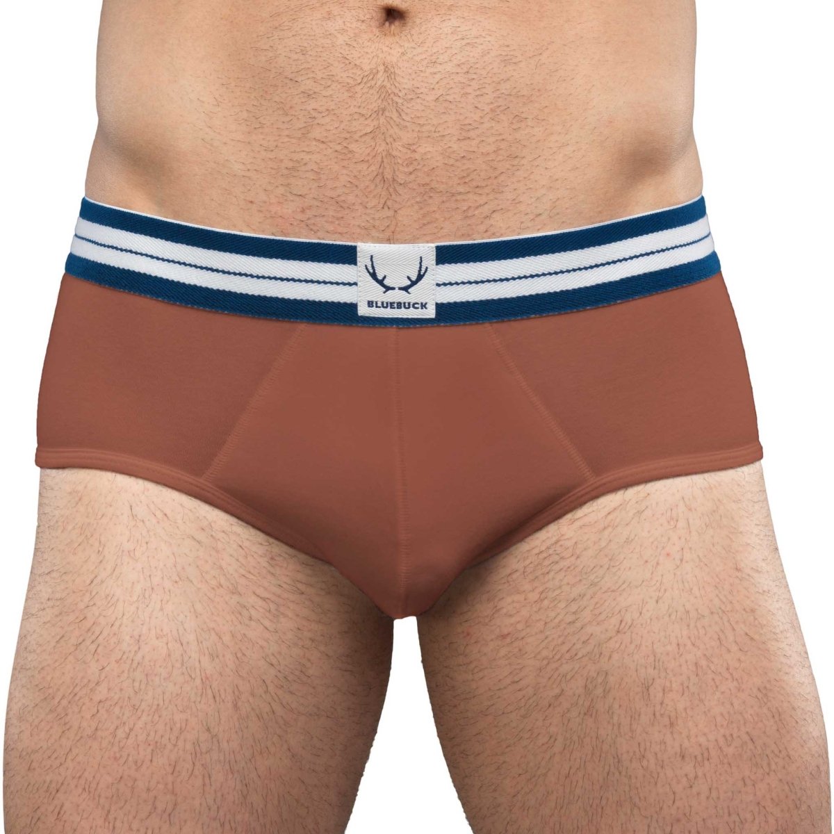 Slip homme rouge brique en coton bio - BLUEBUCK