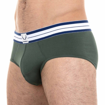 Slip homme vert foncé en coton bio - BLUEBUCK