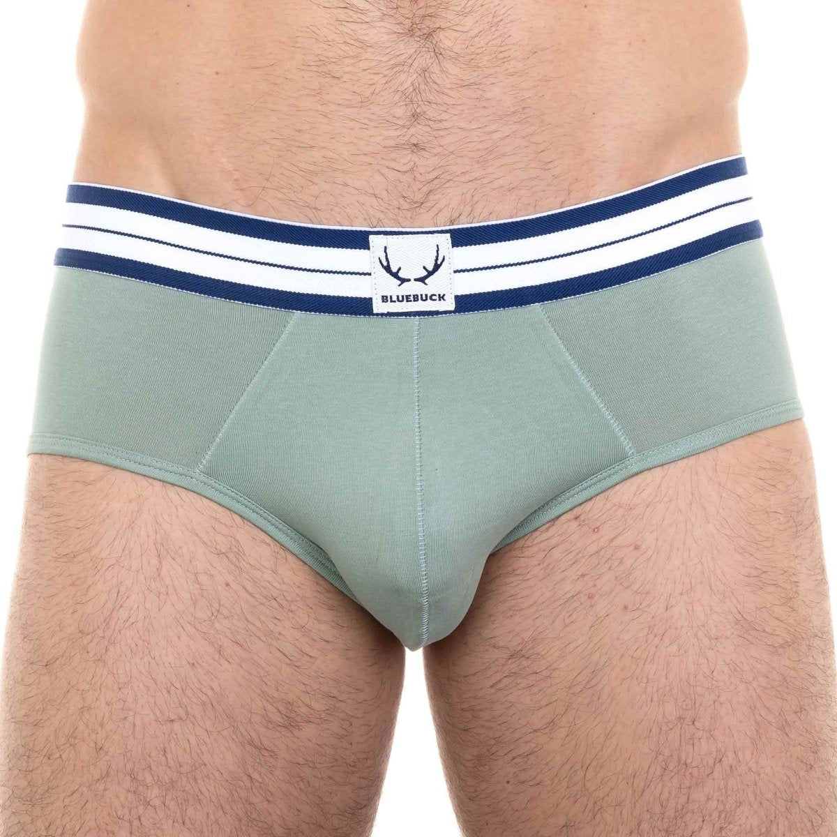 Slip homme vert iceberg en coton bio - BLUEBUCK