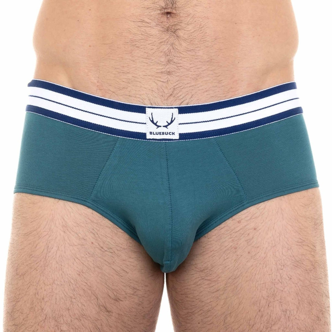 Slip homme vert océan en coton bio - BLUEBUCK