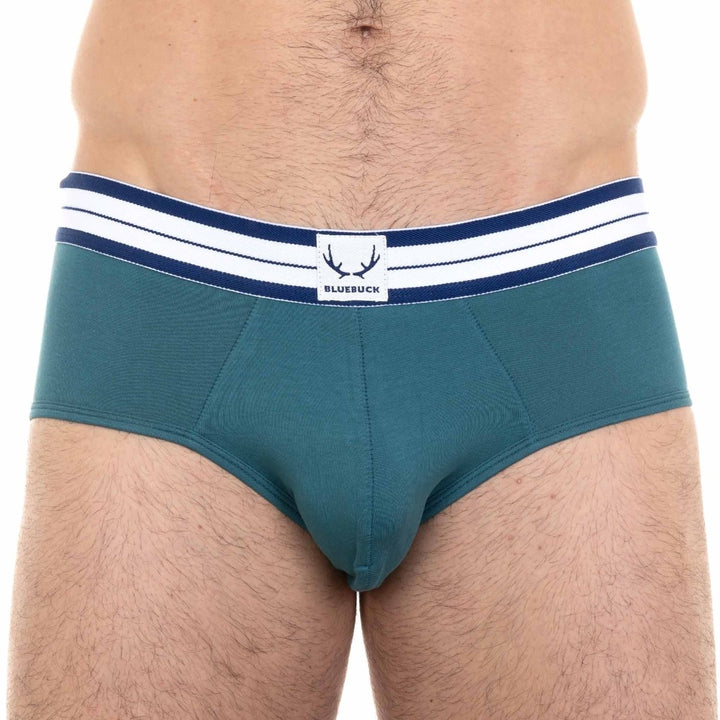 Slip homme vert océan en coton bio - BLUEBUCK