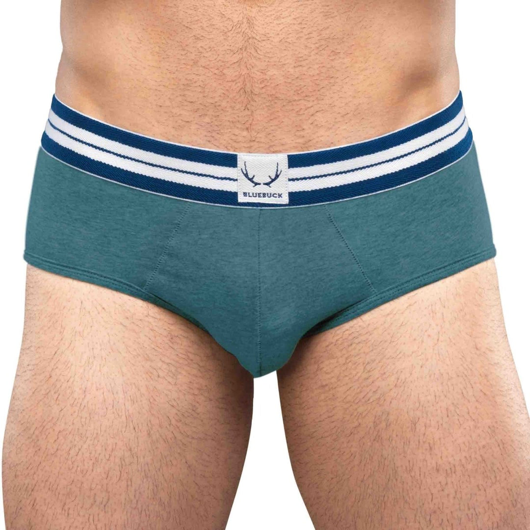 Slip homme en coton bio bleu ciel BLUEBUCK