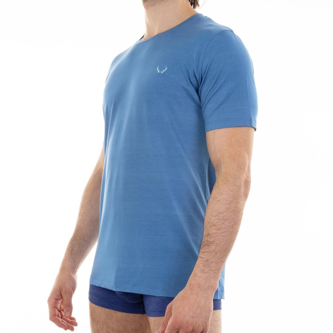 T - shirt homme bleu océan en Tencel - BLUEBUCK