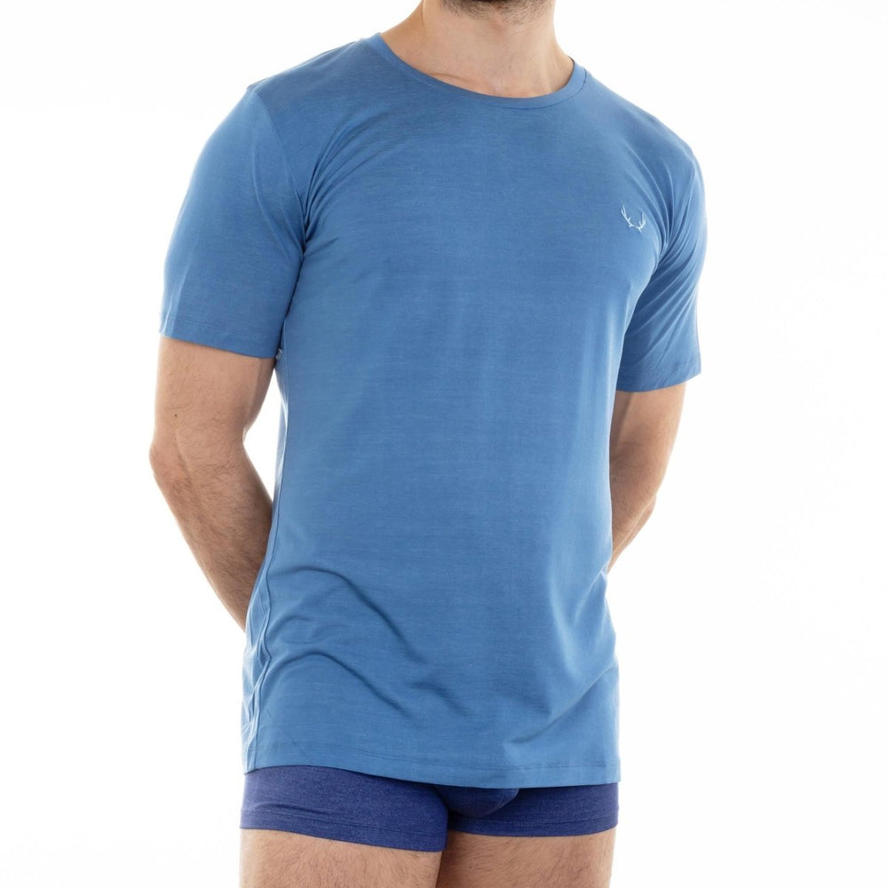 T - shirt homme bleu océan en Tencel - BLUEBUCK