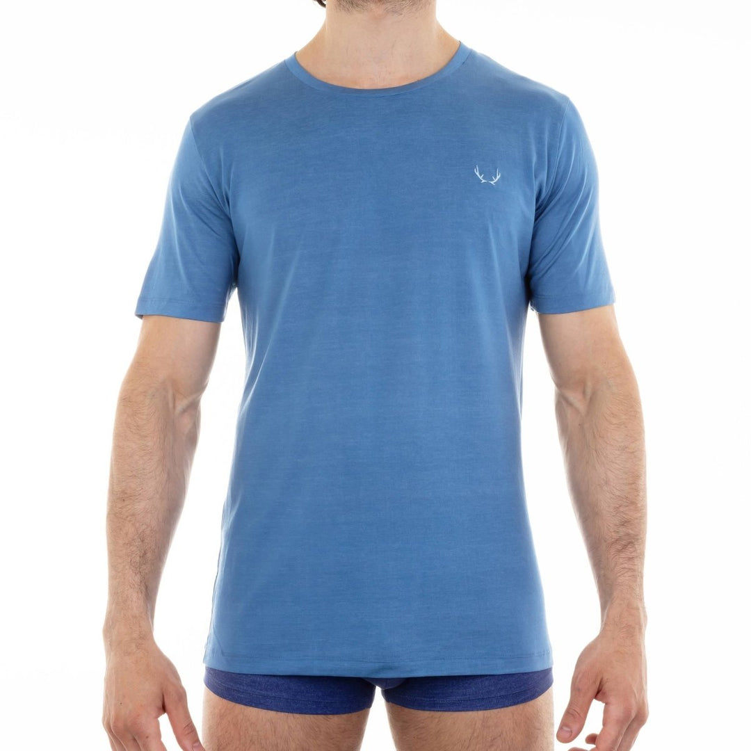 T - shirt homme bleu océan en Tencel - BLUEBUCK