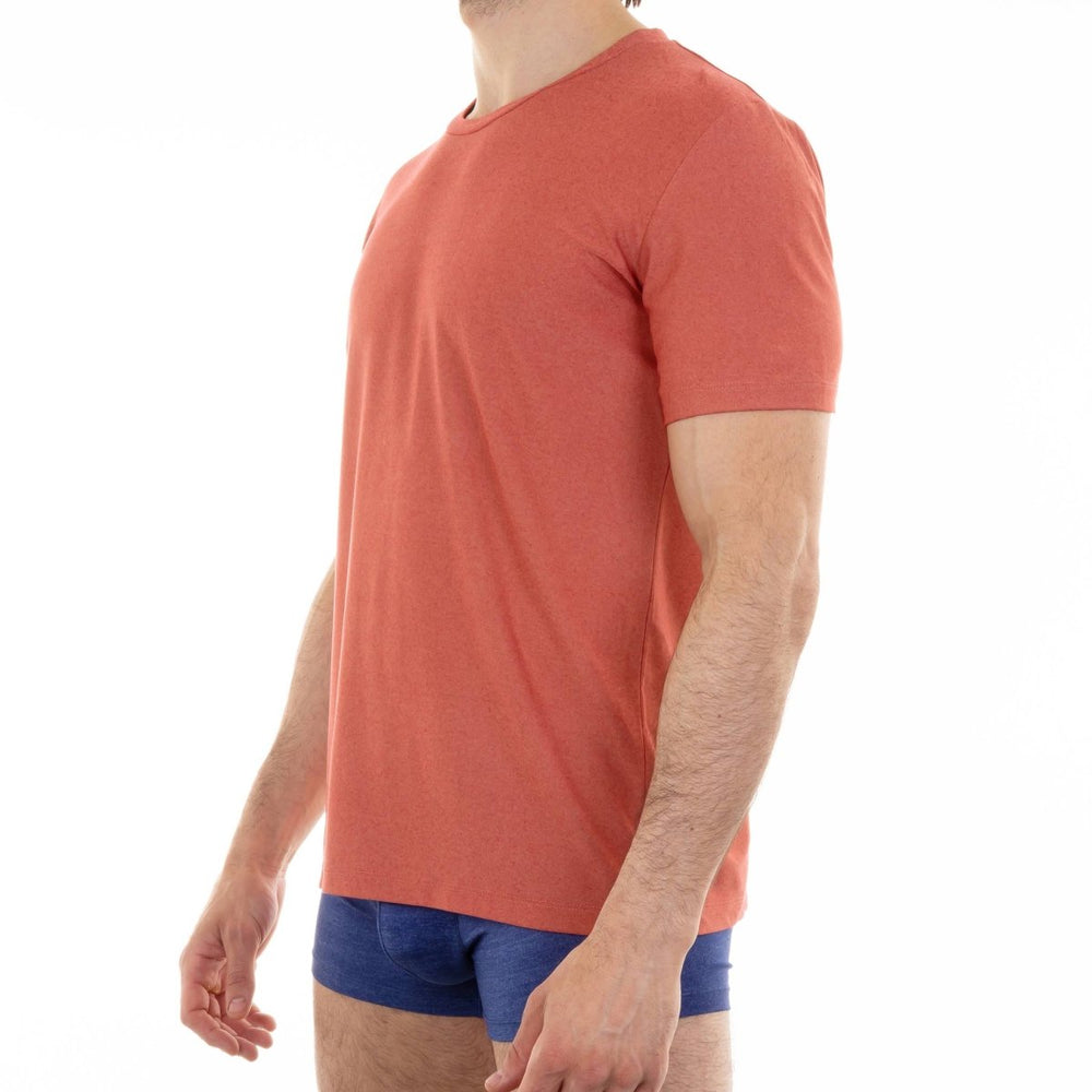 T - shirt homme rouge en Tencel - BLUEBUCK