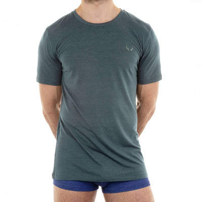 T - shirt homme vert forêt en Tencel - BLUEBUCK