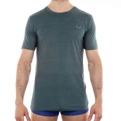 T - shirt homme vert forêt en Tencel - BLUEBUCK