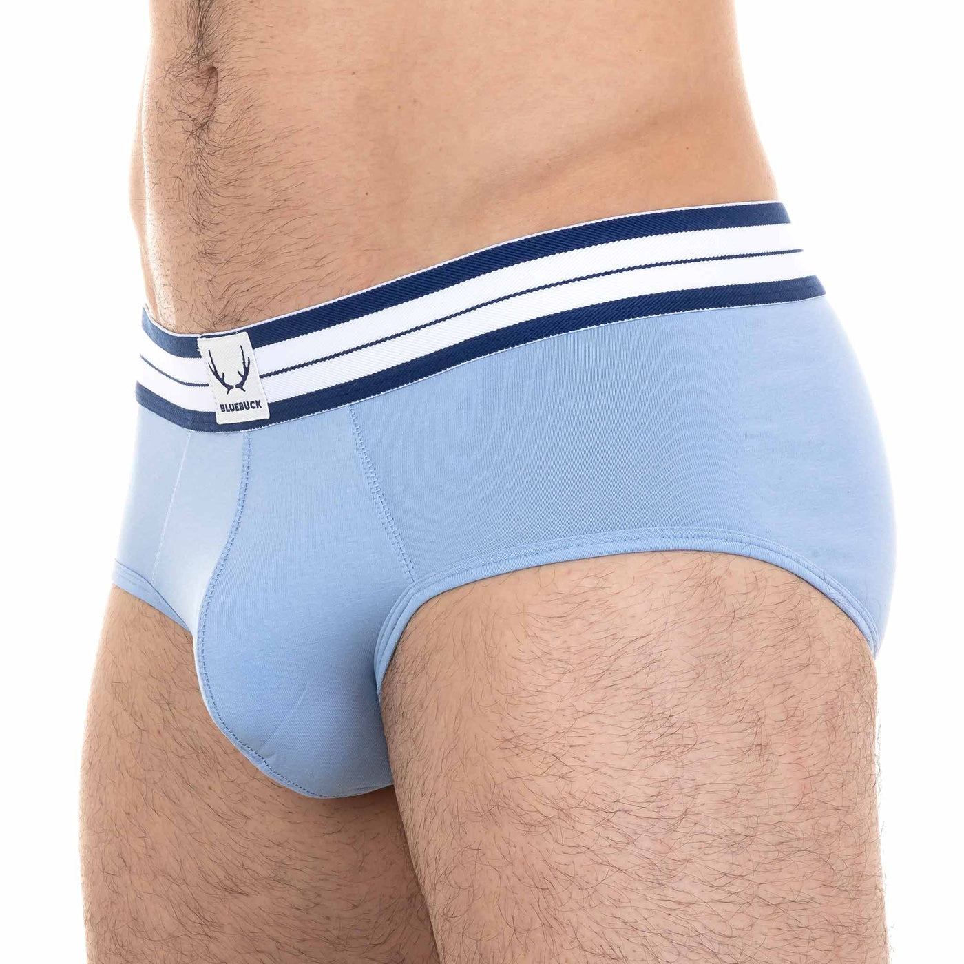 Slip homme bleu glace en coton bio - BLUEBUCK