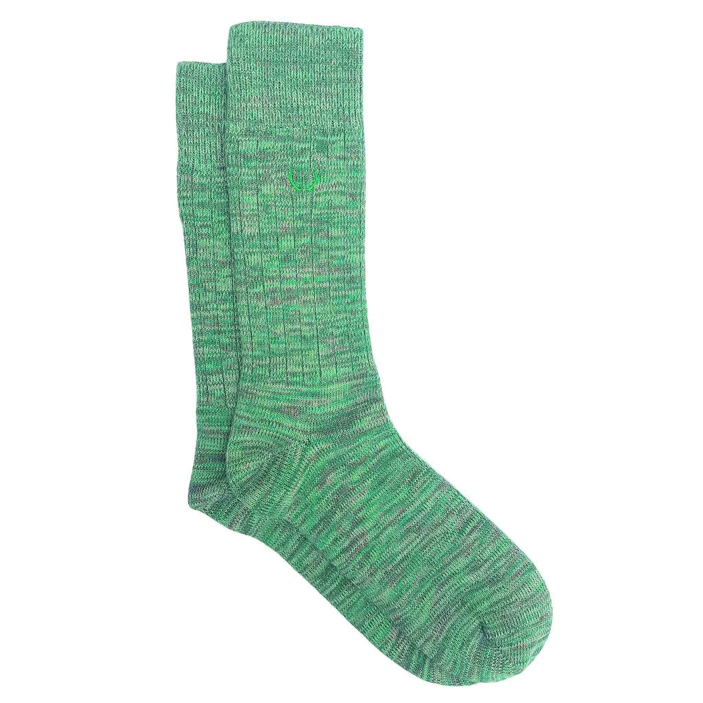Green melange socks