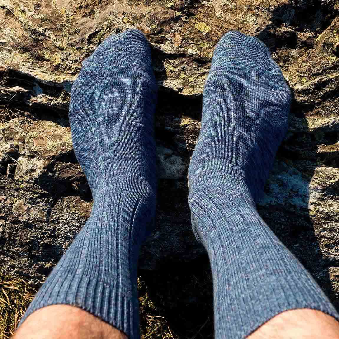 Night blue melange socks