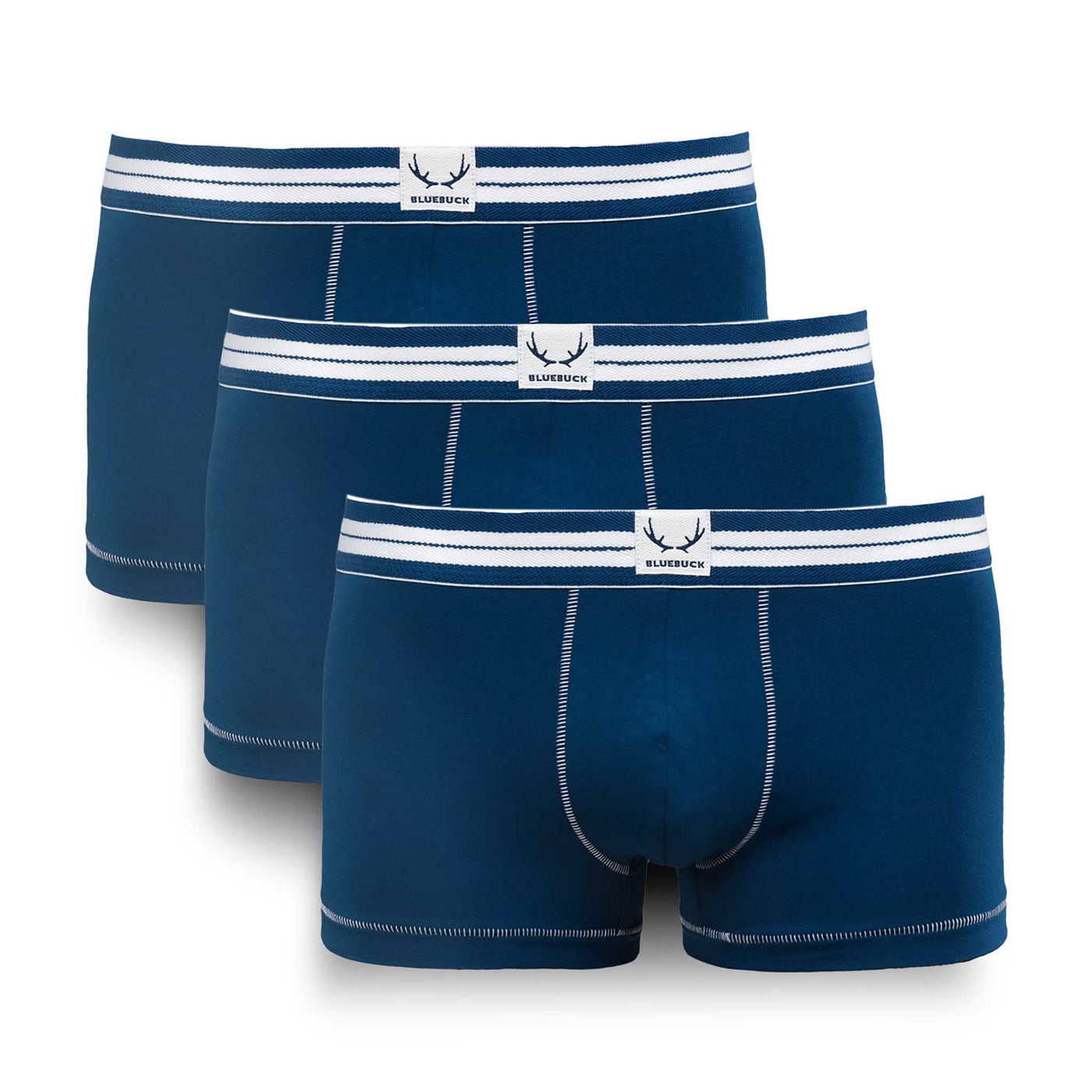 3 classic trunks for men in organic cotton