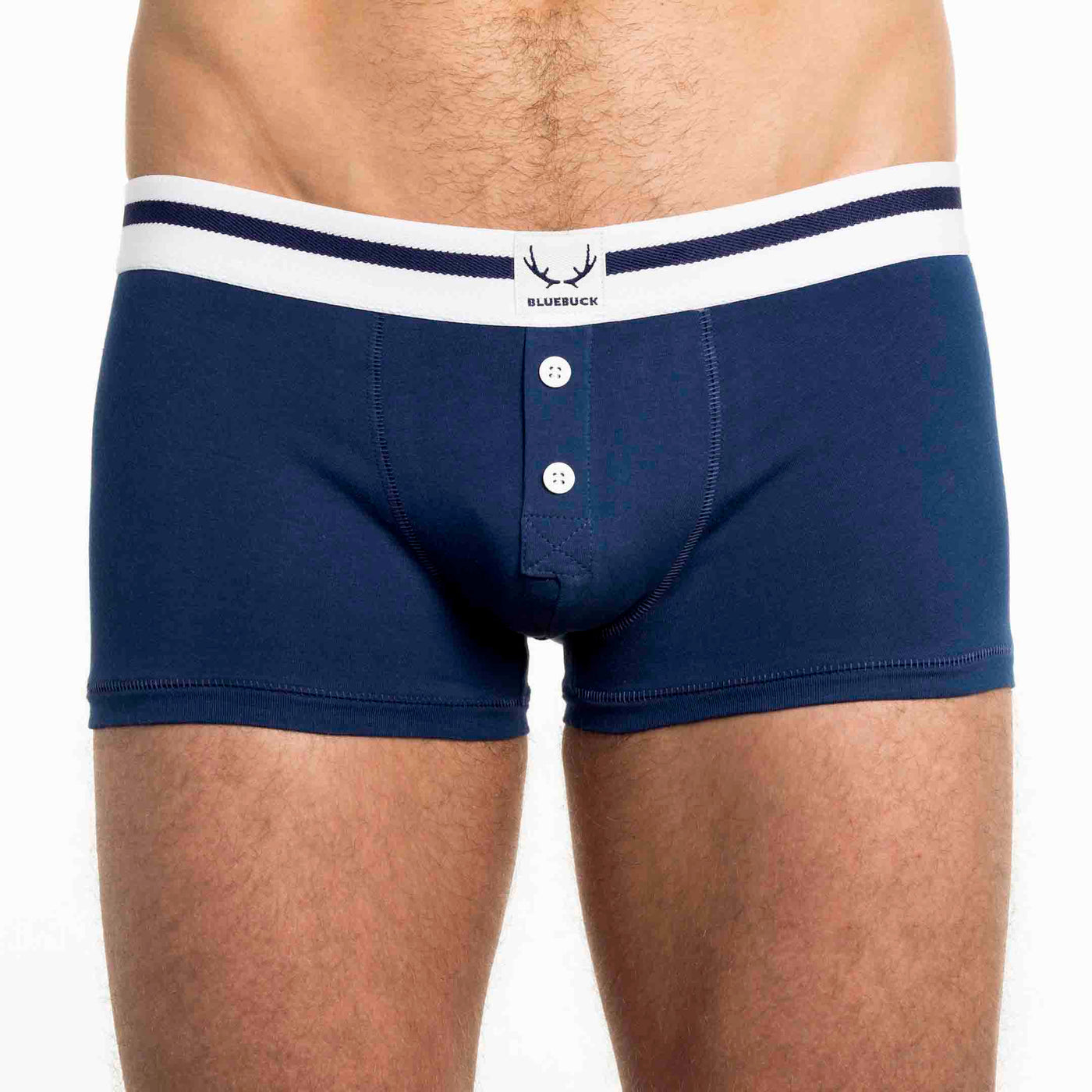 Navy blue trunk - white buttons