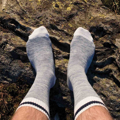 Grey organic cotton men"s socks