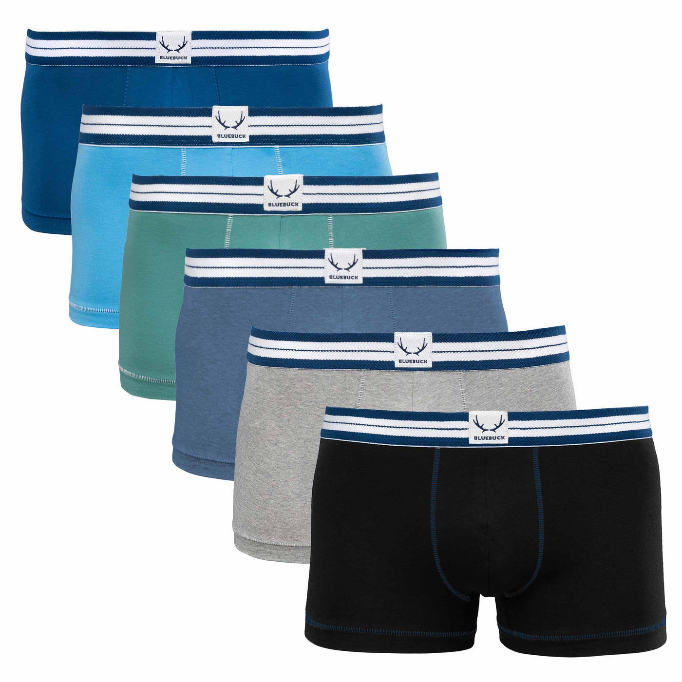 Pack of 6 Classic trunks in organic cotton