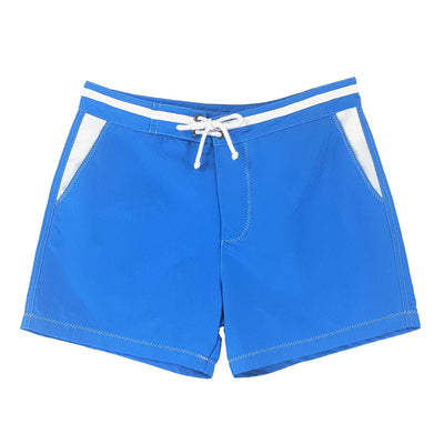 Royal blue swim shorts - white details